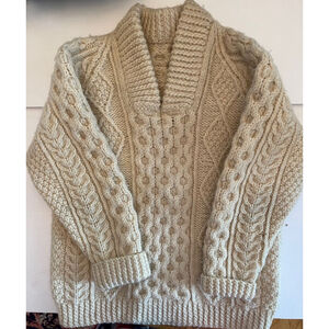 Toddlers Vintage 80’s Aran Knit Handmade Irish Fisherman Sweater